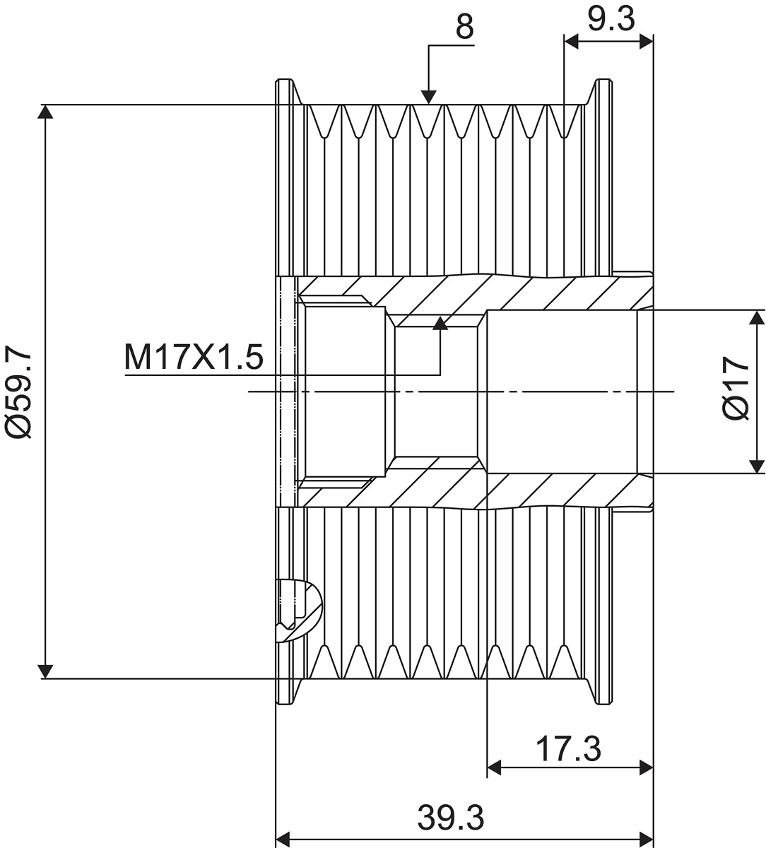 DISPOSITIVO RUOTA LIBERA ALTERNATORE
